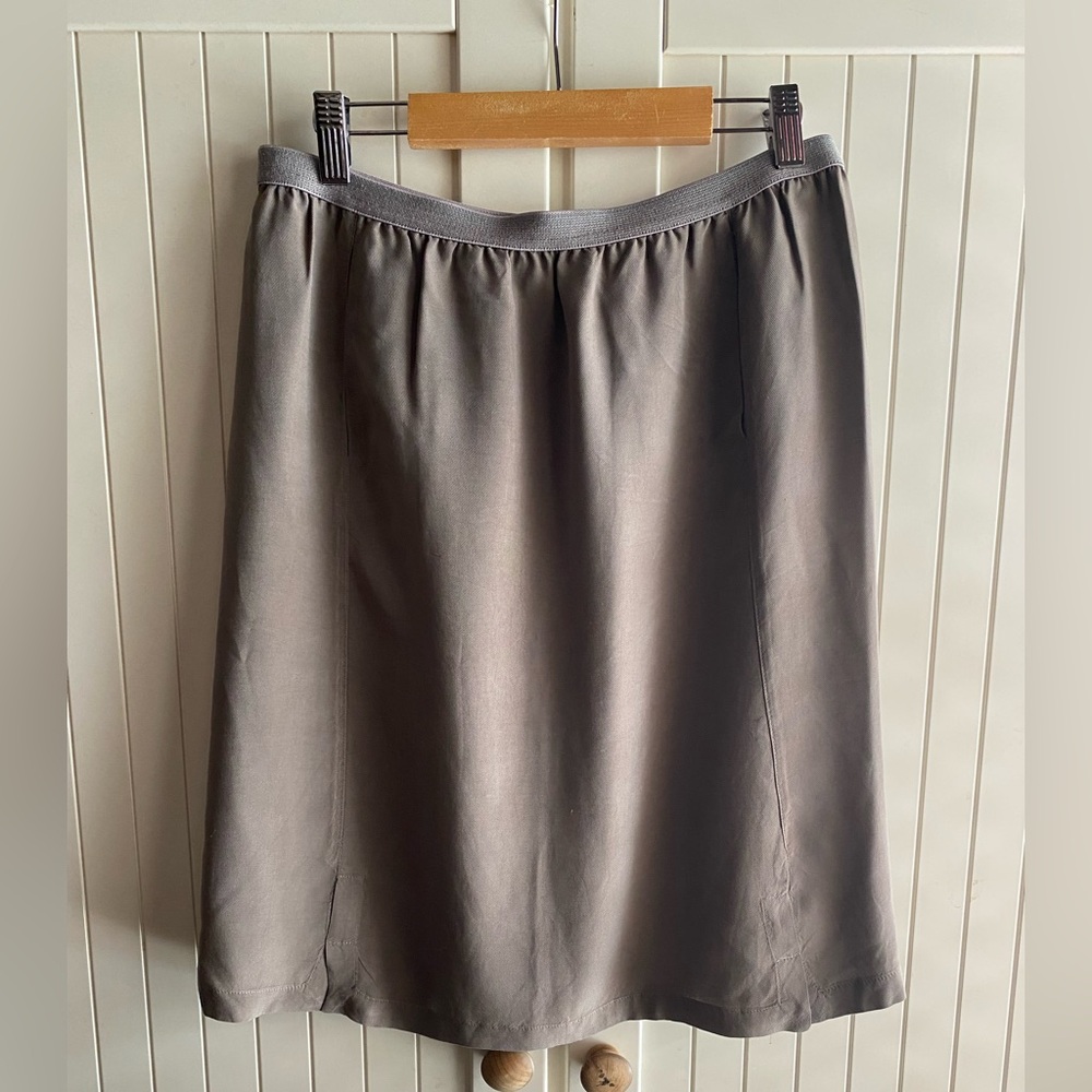 silky knee length skirt